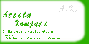 attila komjati business card